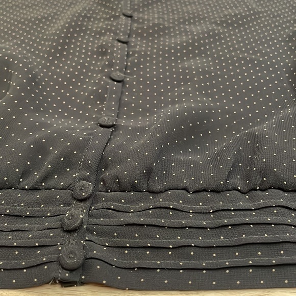 de. corp by Esprit Urban Casual Black with White Polka Dot Short Sleeve Top M - Picture 8 of 13